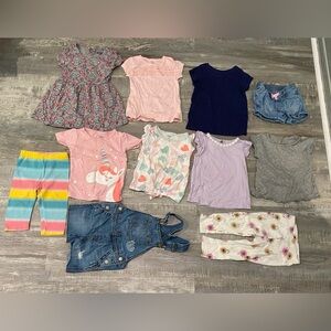 Lot of 11 girls size 2T/24 mo items!